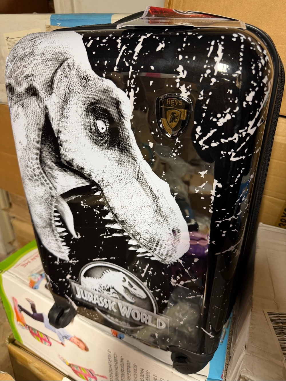 Heys Jurassic World Kids Black Dino Hardside Carry-On